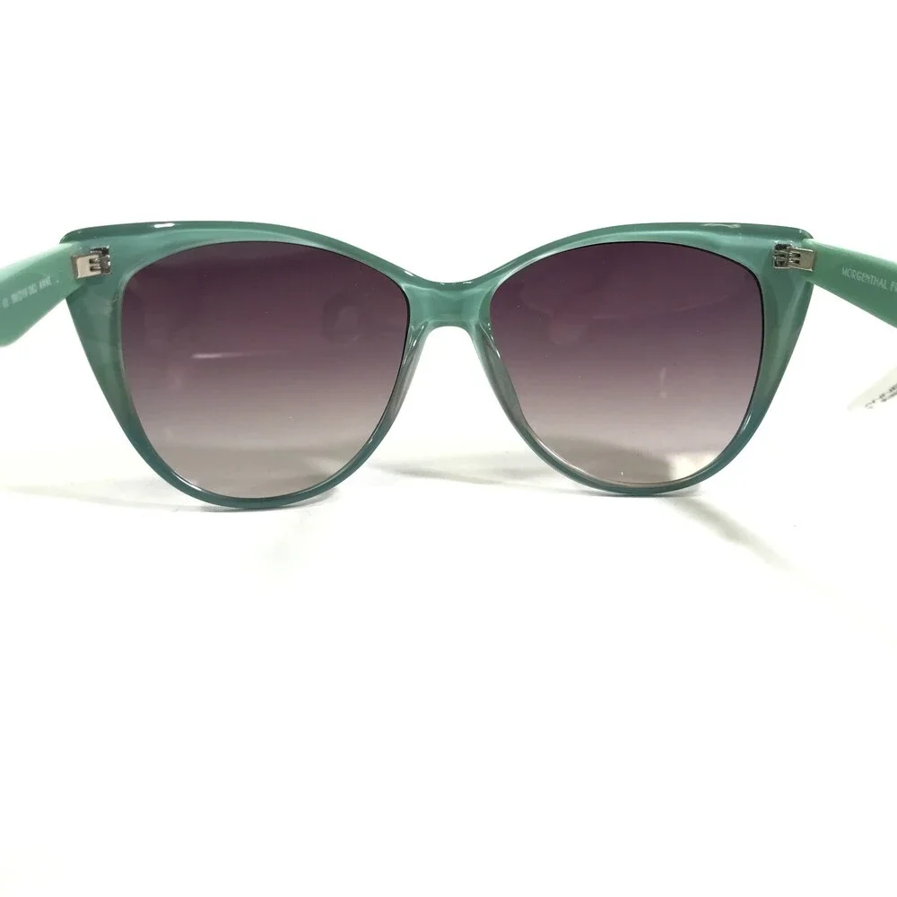Morgenthal Frederics Sunglasses 262 ANNE Green Cat Eye Frames w/ Purple Lenses